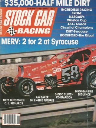 STOCK CAR RACING 1983 JAN - Allison, Wallace, DIRT Syracuse, Richards, Winston*